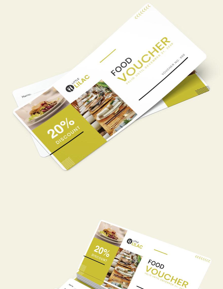 Catering Food Voucher Template
