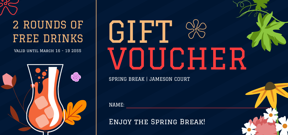 Spring Break Voucher Template - Edit Online & Download