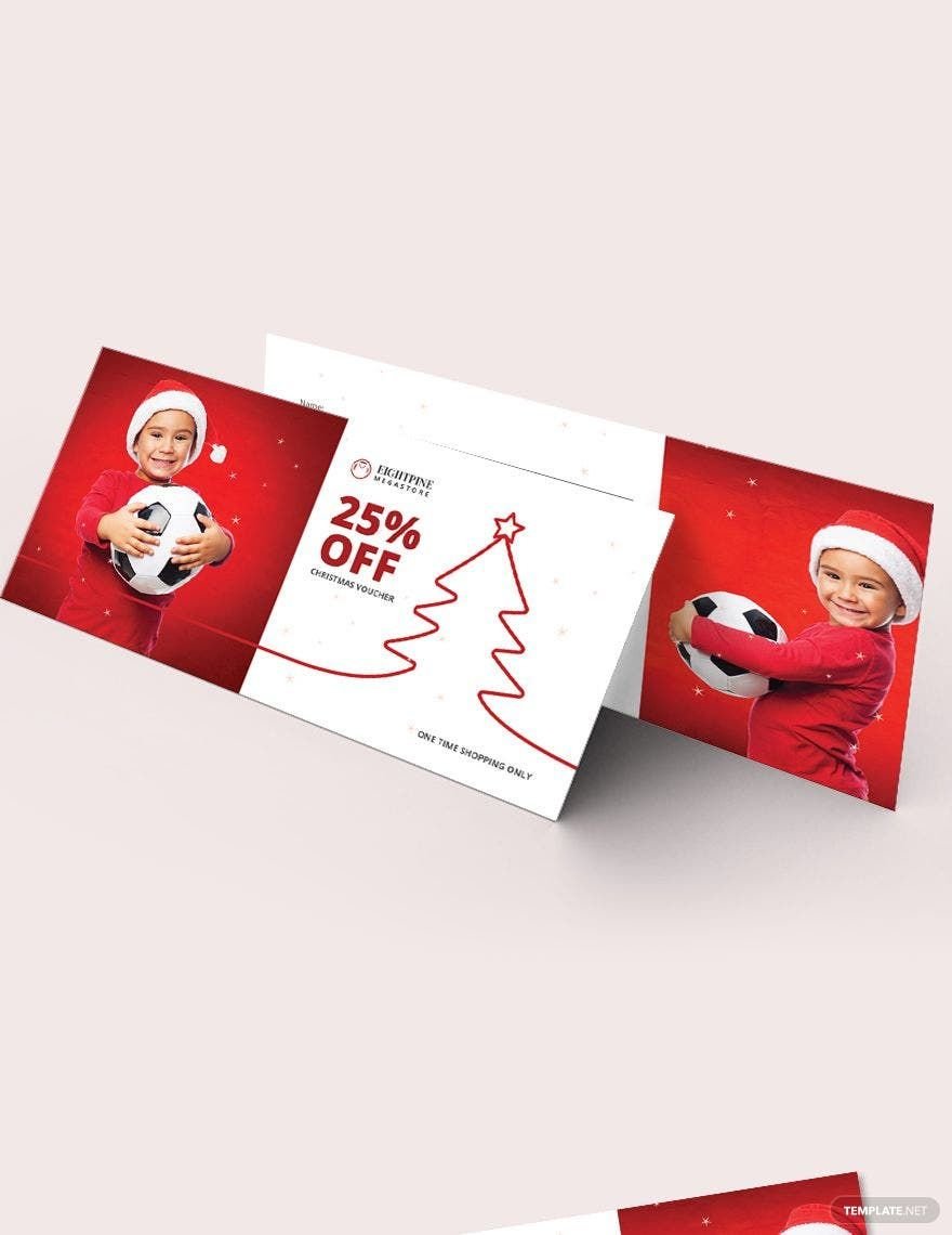 Christmas Football Gift Voucher Template
