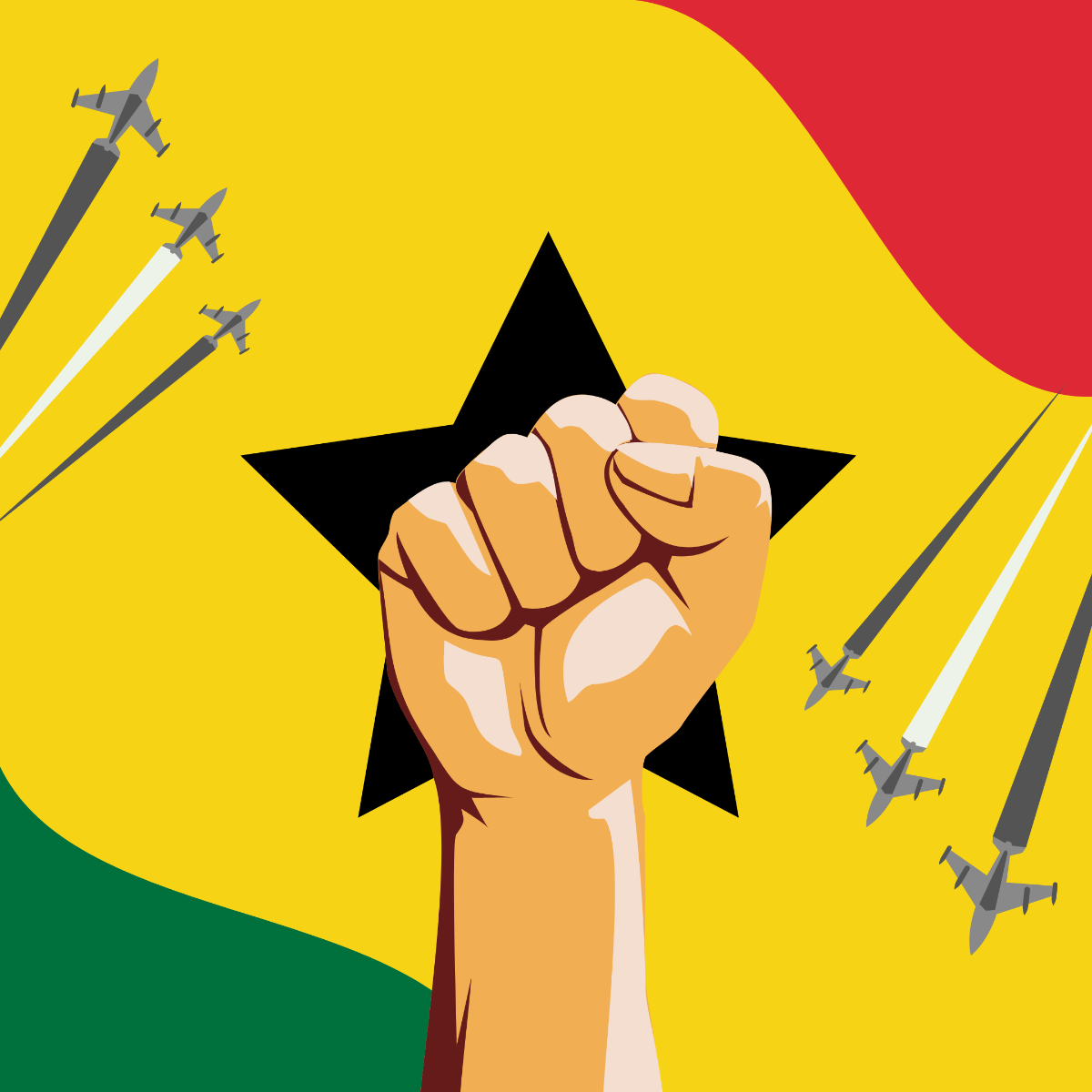 Ghana Independence Day Illustration Template