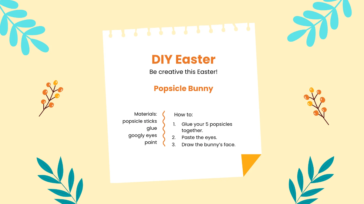 Free Simple Easter Presentation Template to Edit Online
