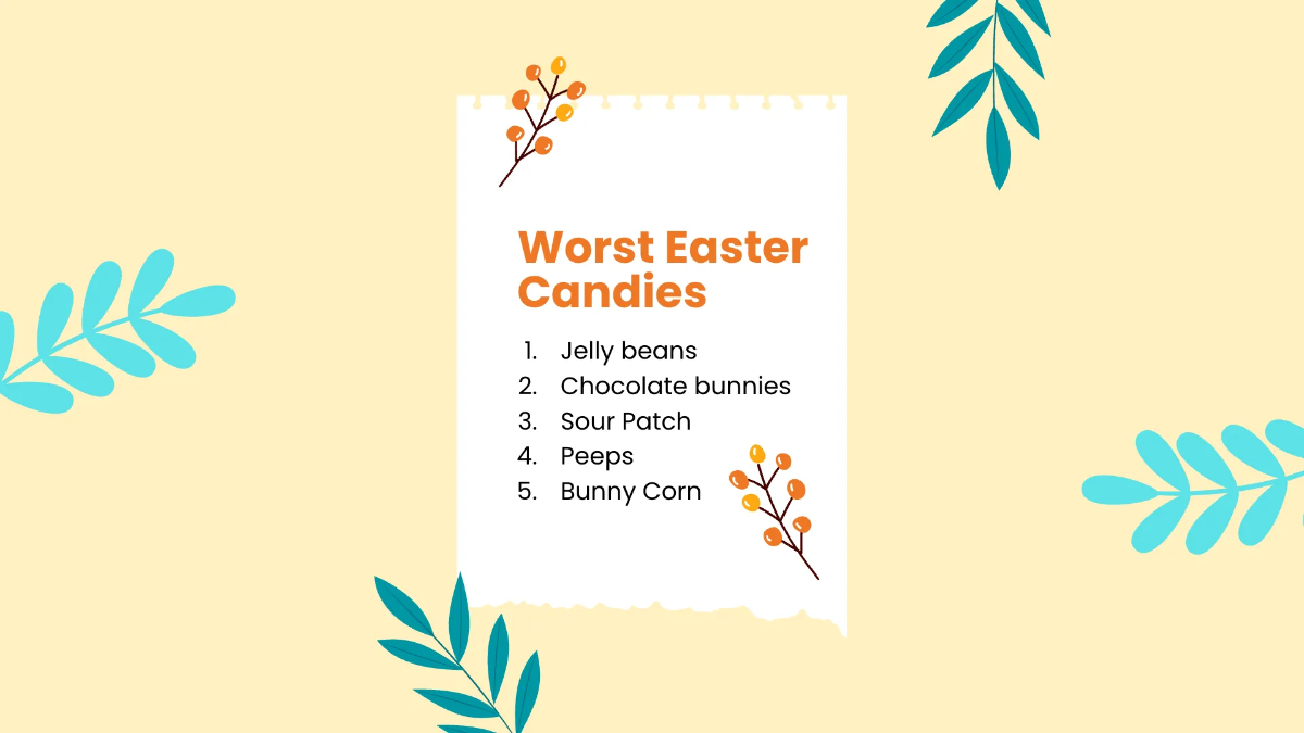 Free Simple Easter Presentation Template to Edit Online