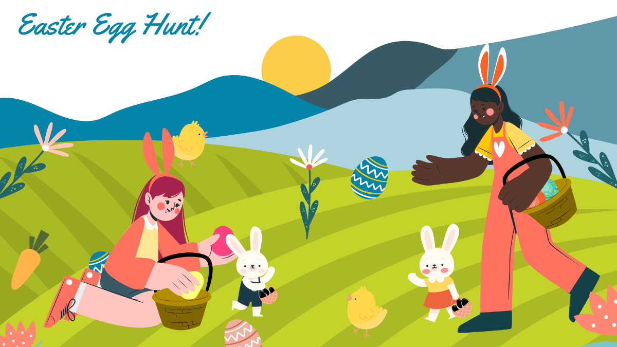 Easter Egg Hunt Background Template