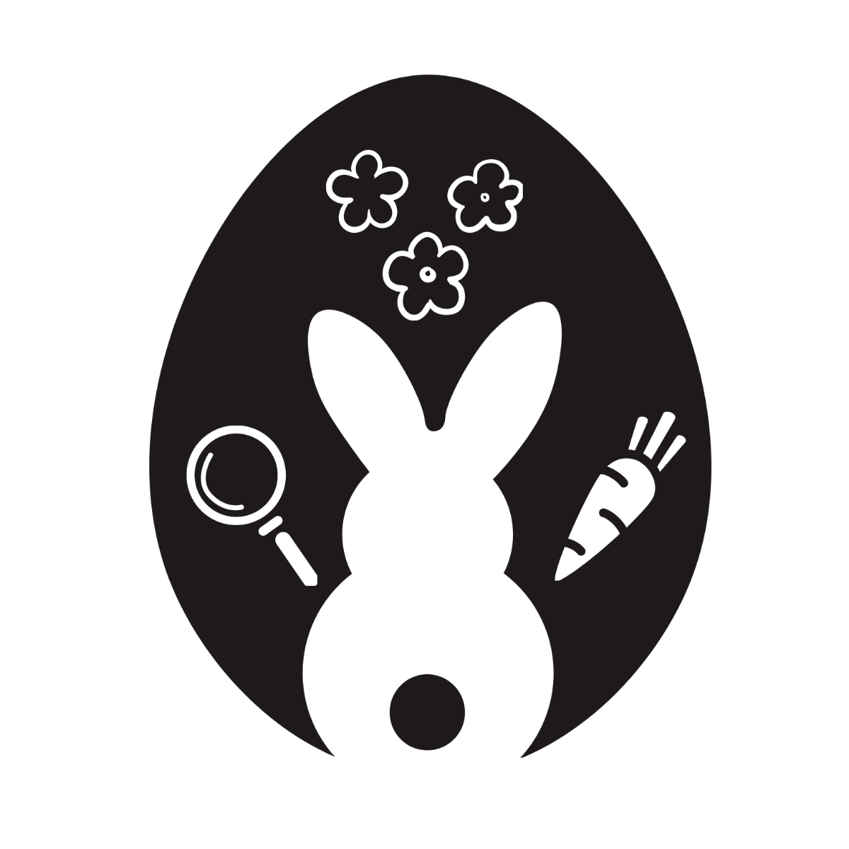 Free Easter Egg Hunt Silhouette Template