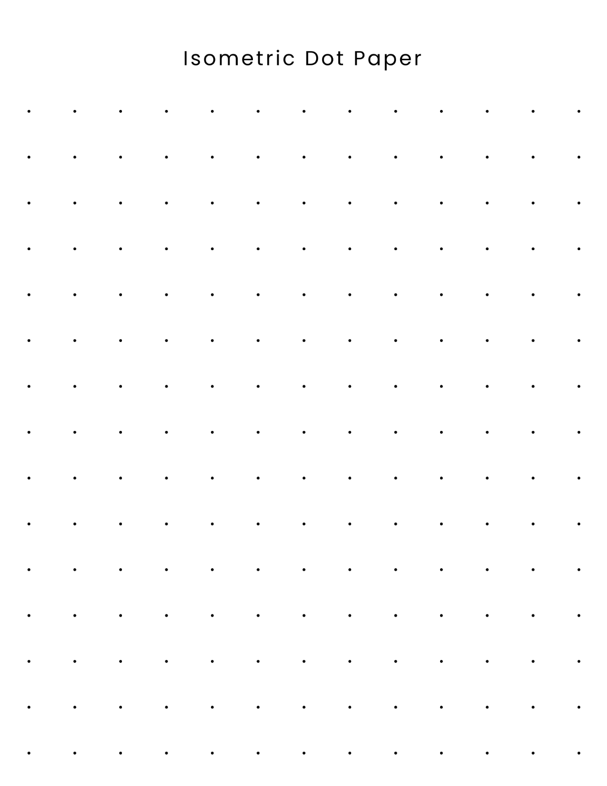 Isometric Dot Paper Template
