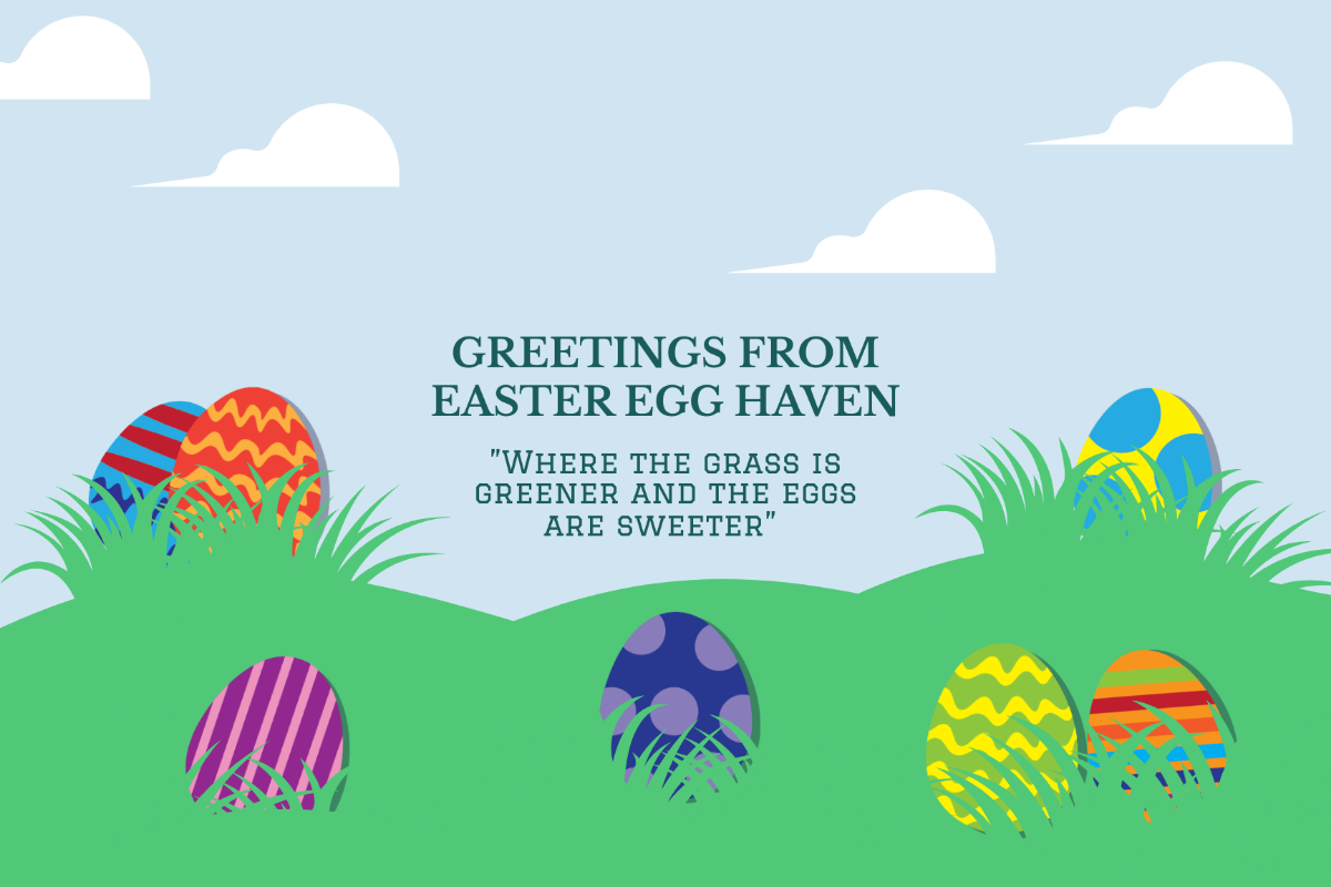 Easter Egg Hunt Post Card Template
