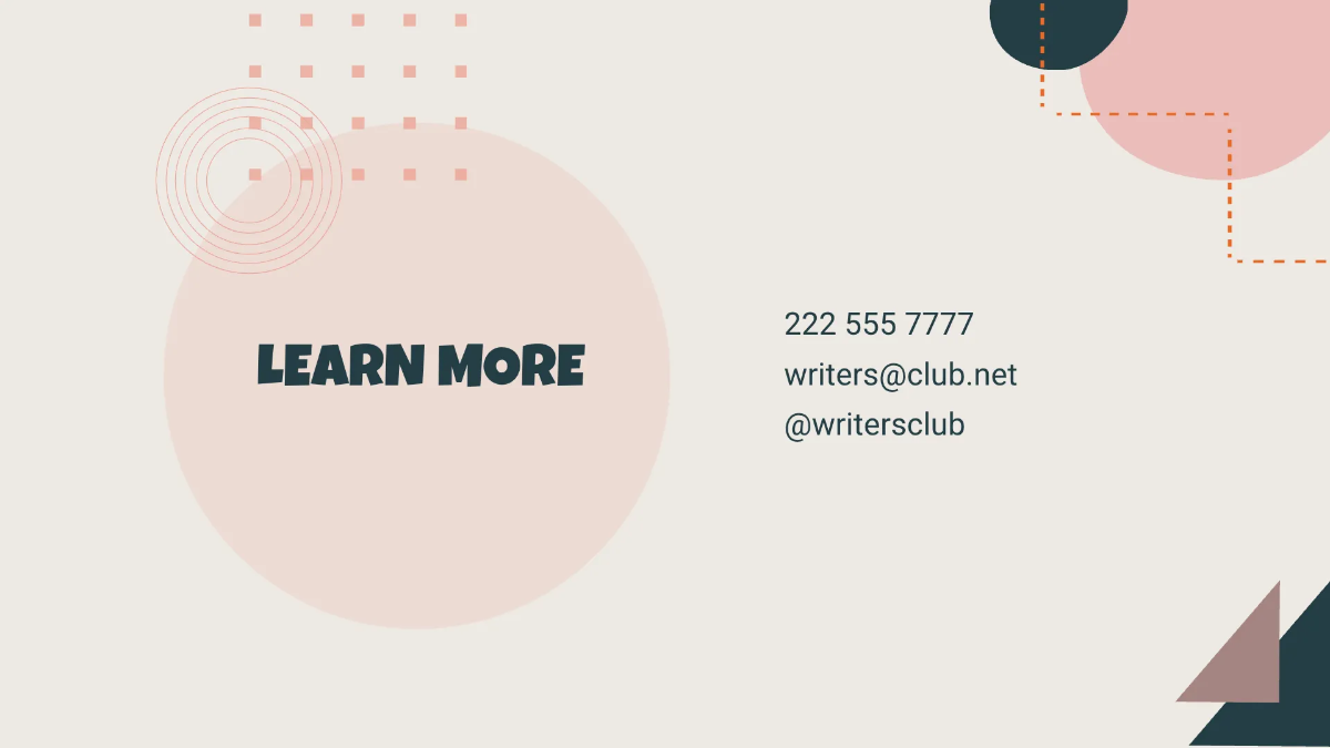 Free Creative English Presentation Template to Edit Online