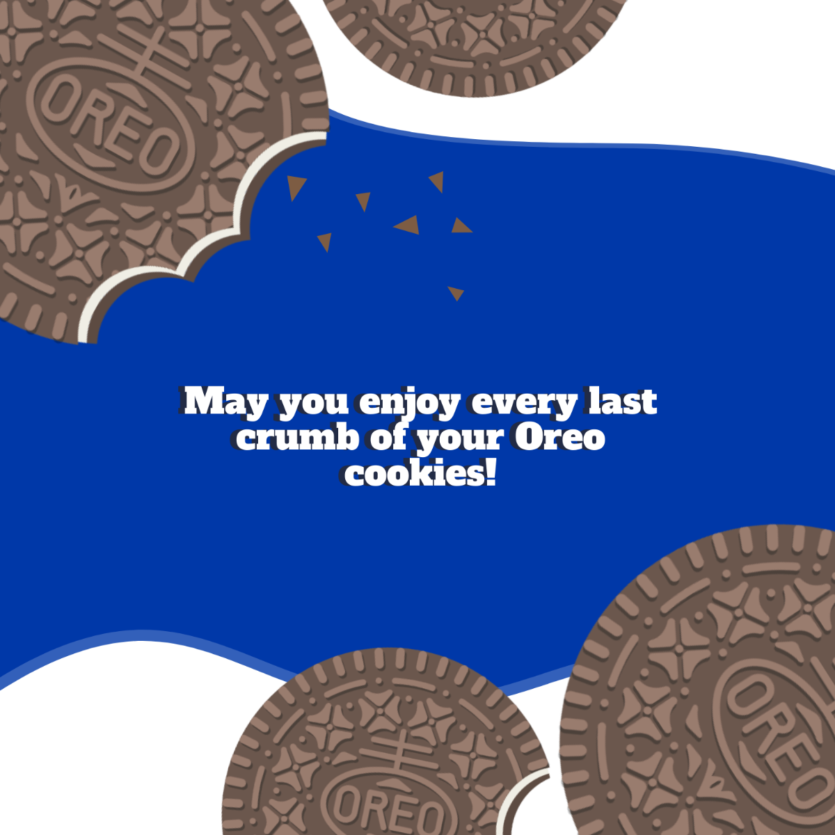 Free National Oreo Cookie Day Wishes Vector