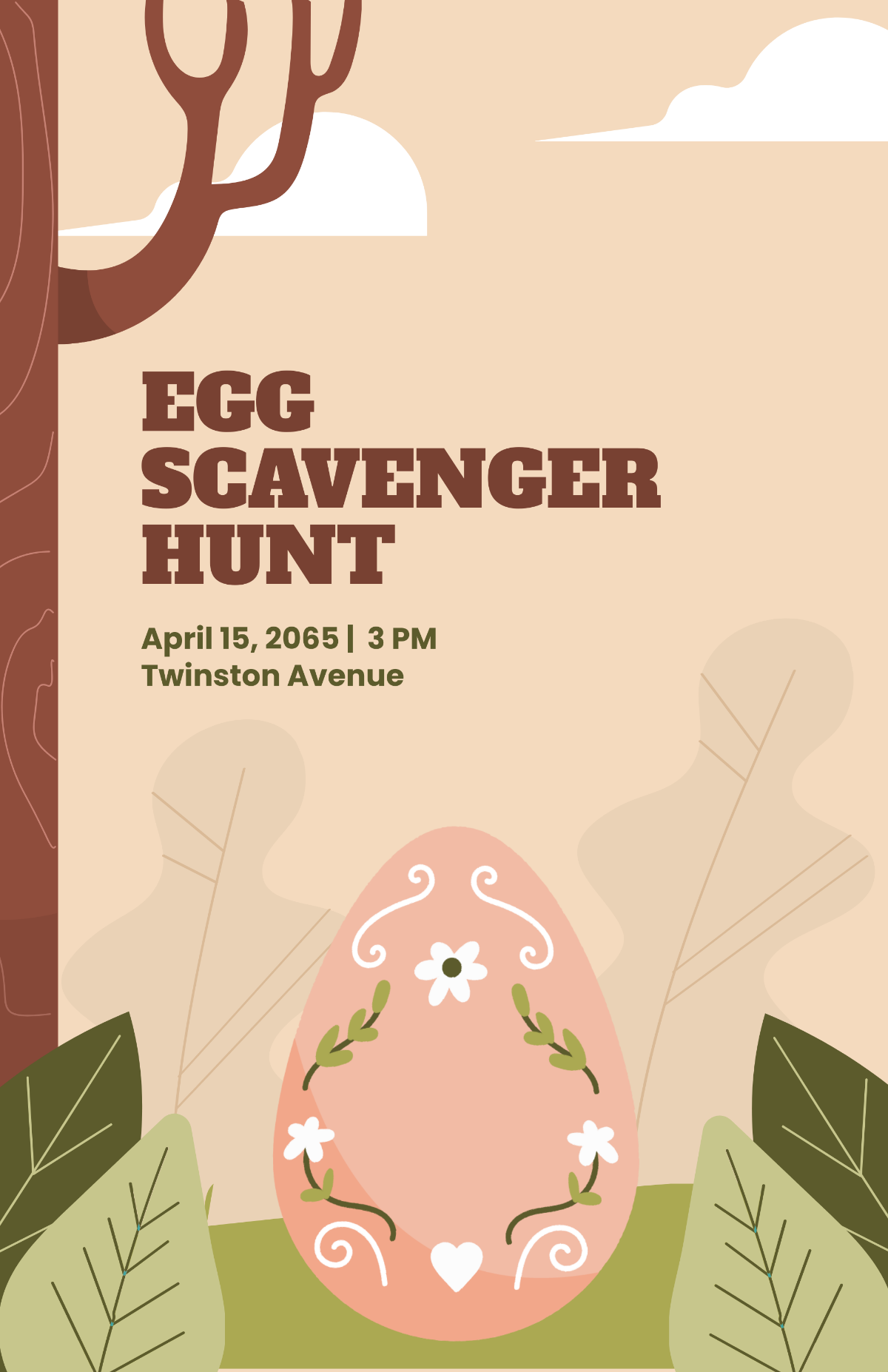 Easter Egg Hunt Poster Template
