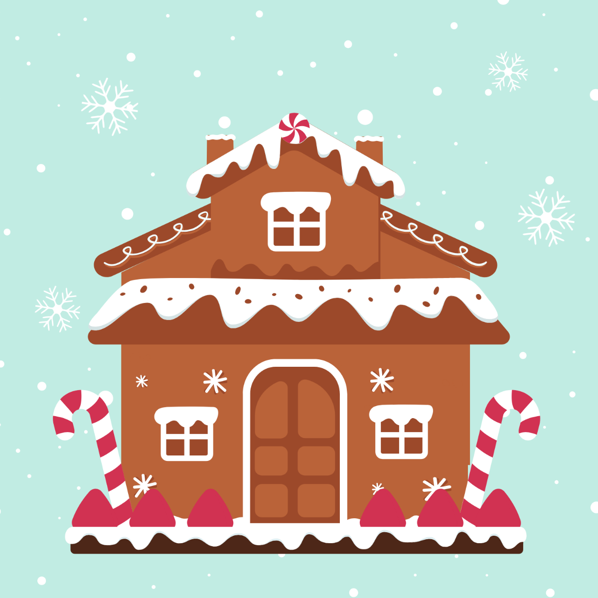 Free Large Gingerbread House Template