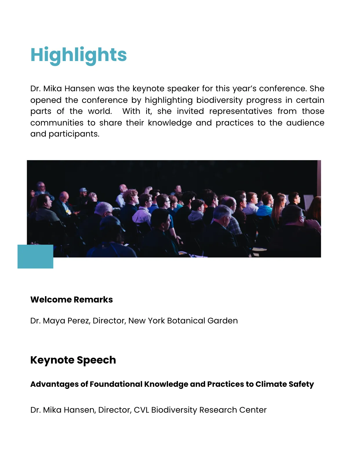 Free Post Conference Report Template to Edit Online