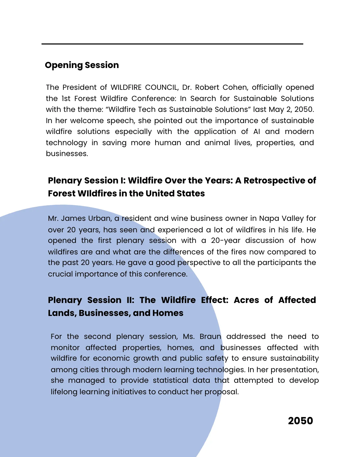 Free Conference Summary Report Template to Edit Online