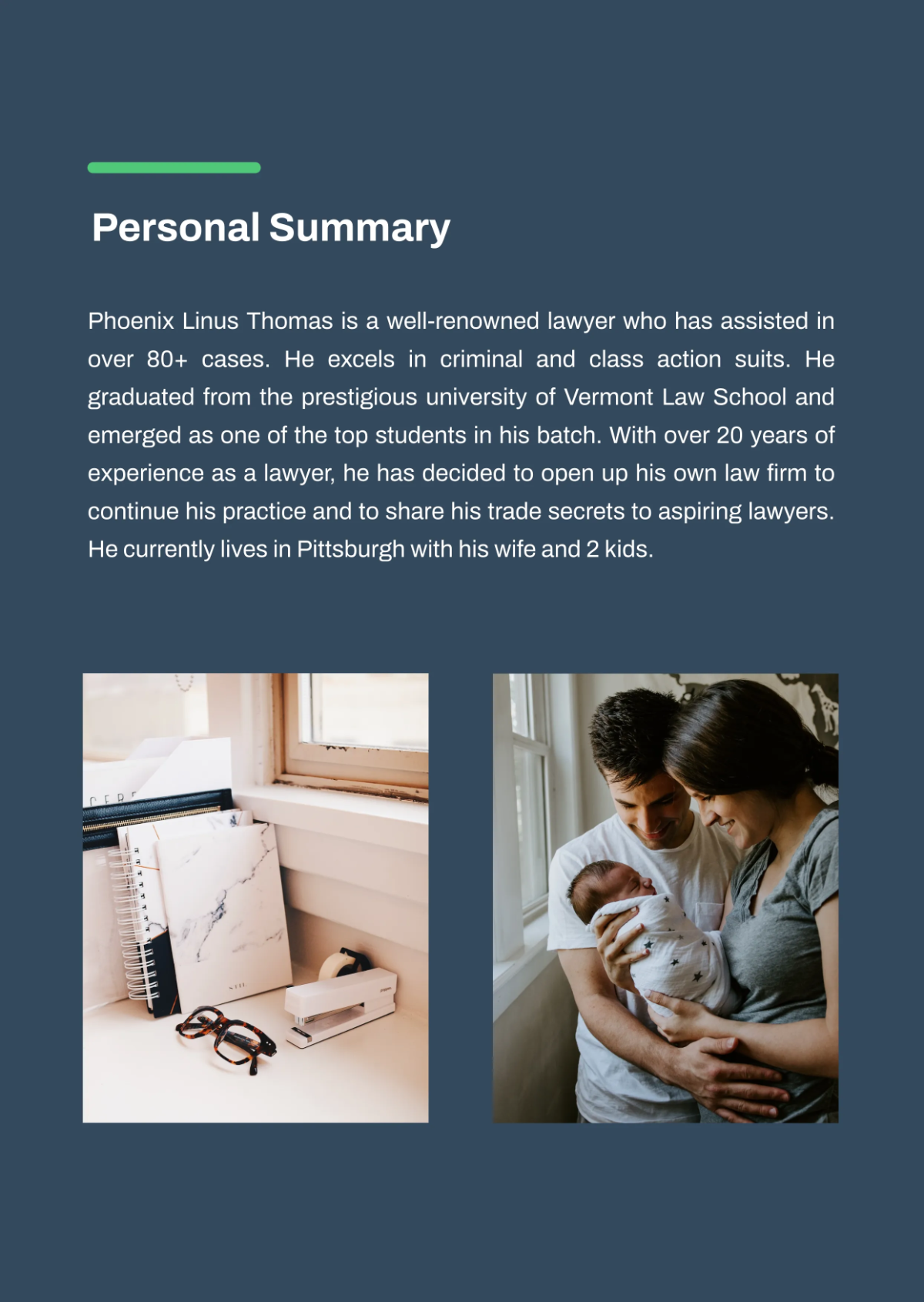 Free Personal Profile Template to Edit Online