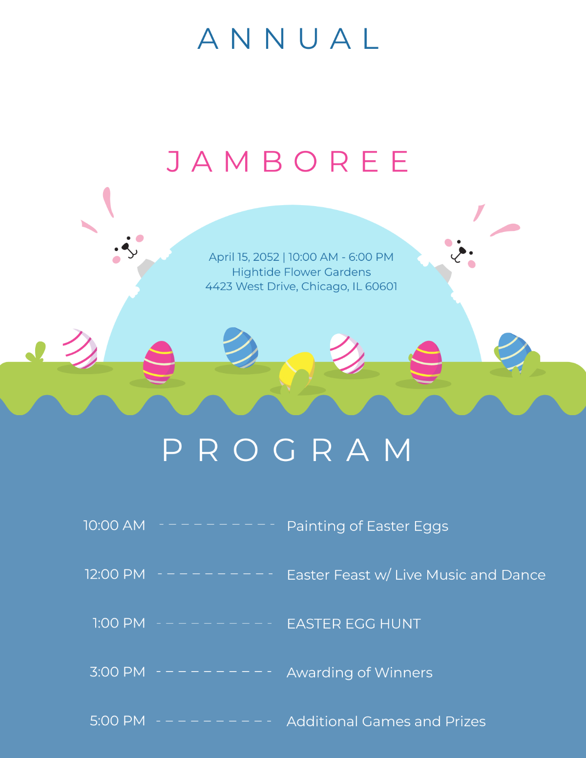 Free Easter Egg Hunt Program Template