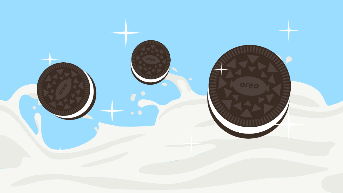 National Oreo Cookie Day Wallpaper Background Template