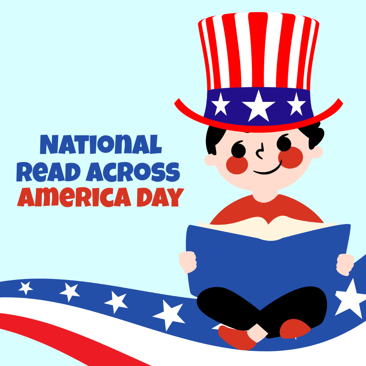 National Read Across America Day Whatsapp Post Template