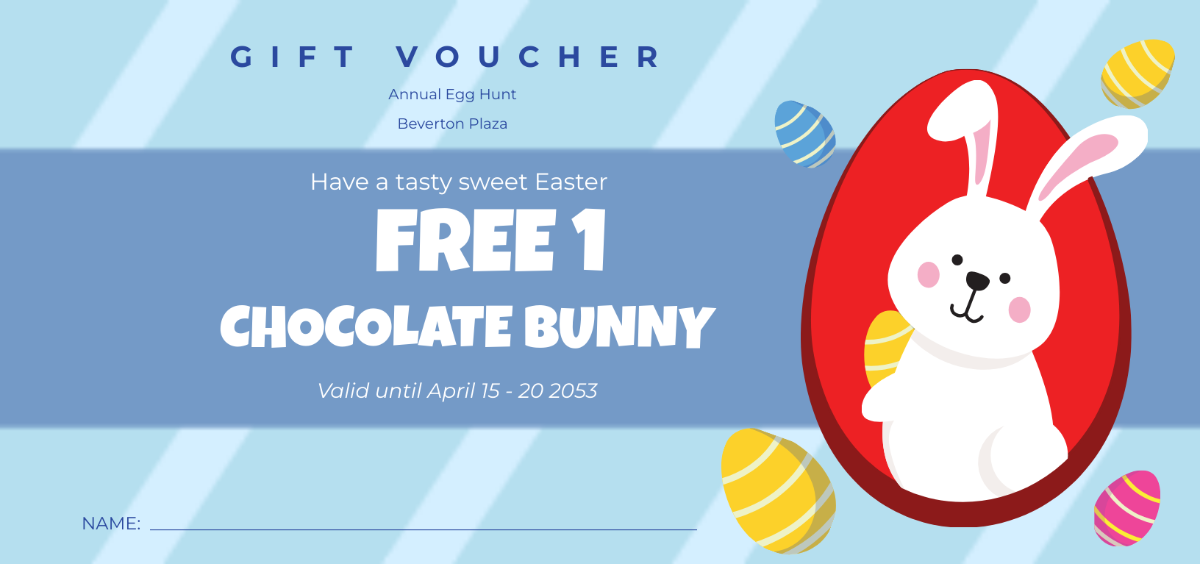 Easter Egg Hunt Voucher Template - Edit Online & Download