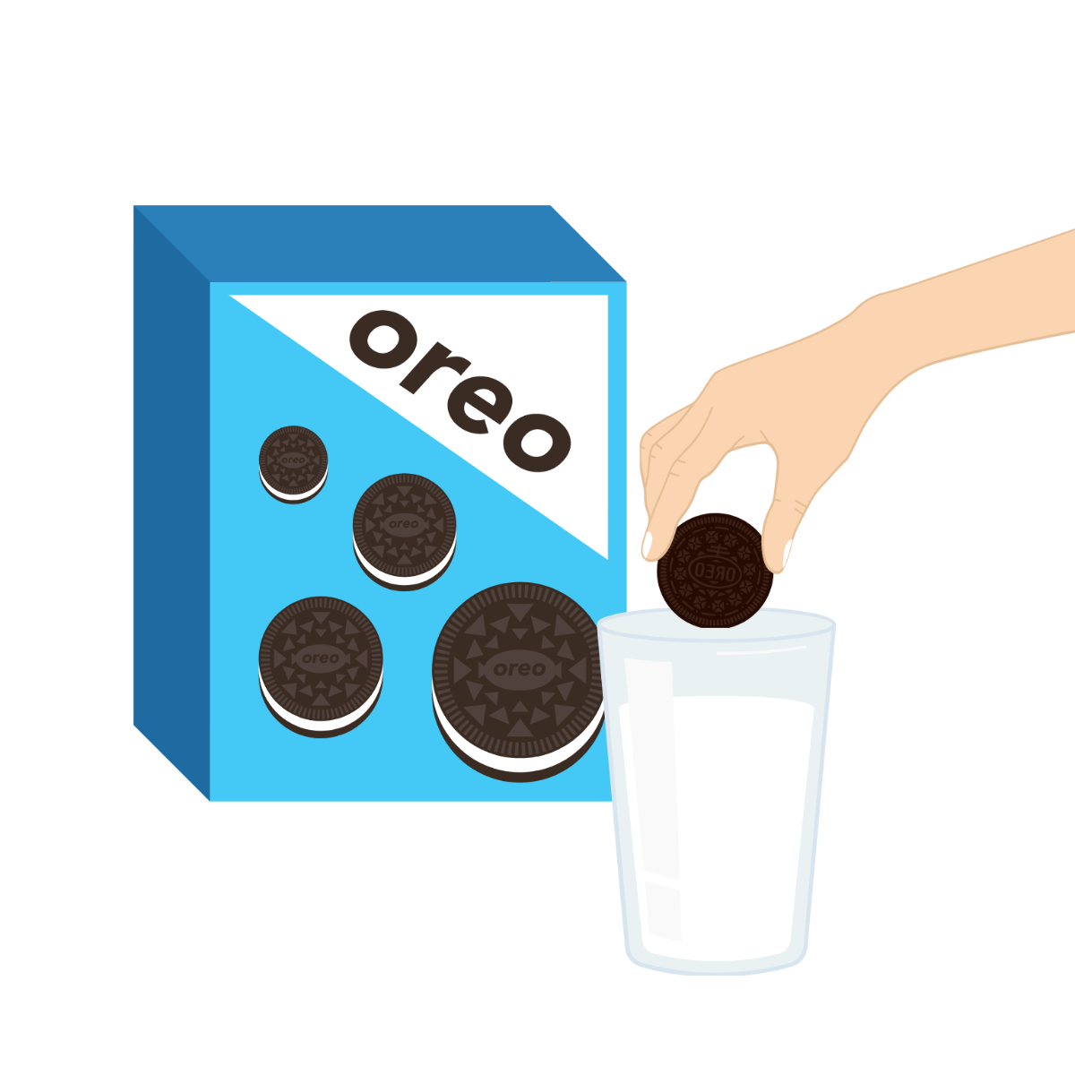 National Oreo Cookie Day Illustration Template