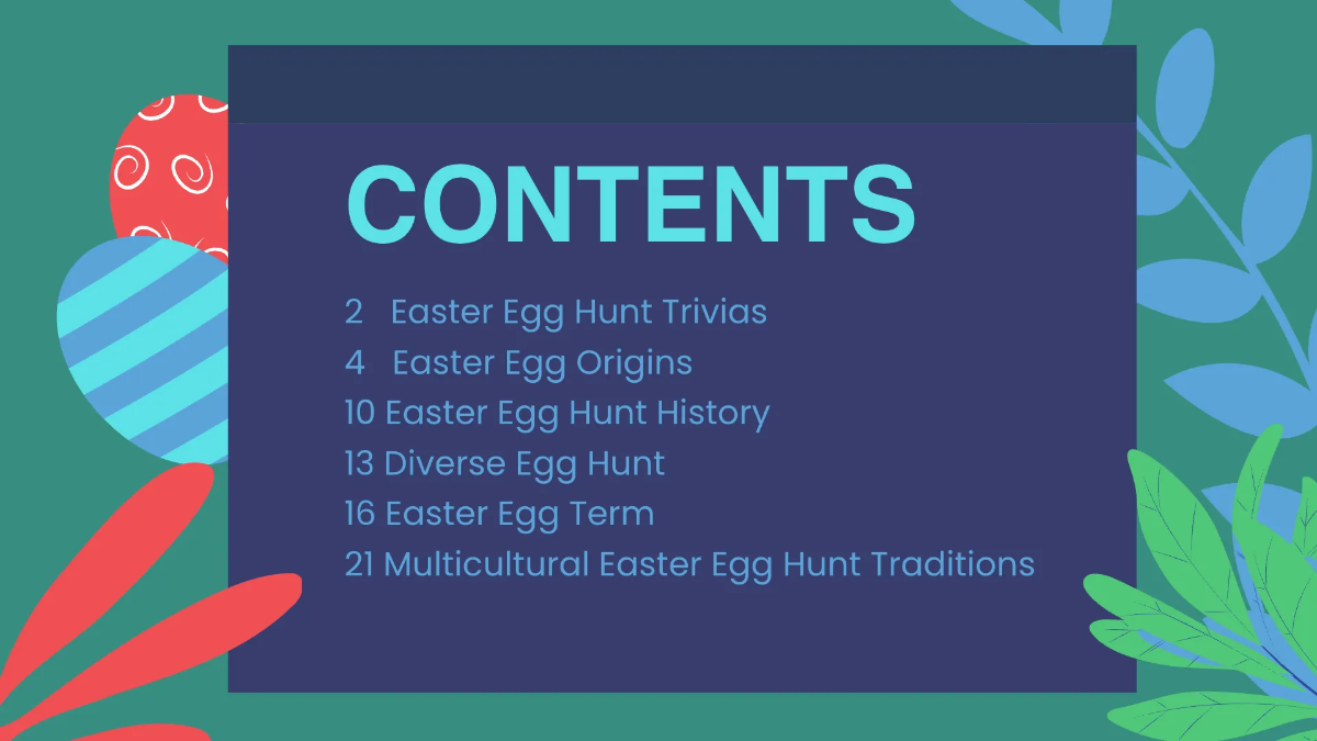 Free Easter Egg Hunt Presentation Template to Edit Online