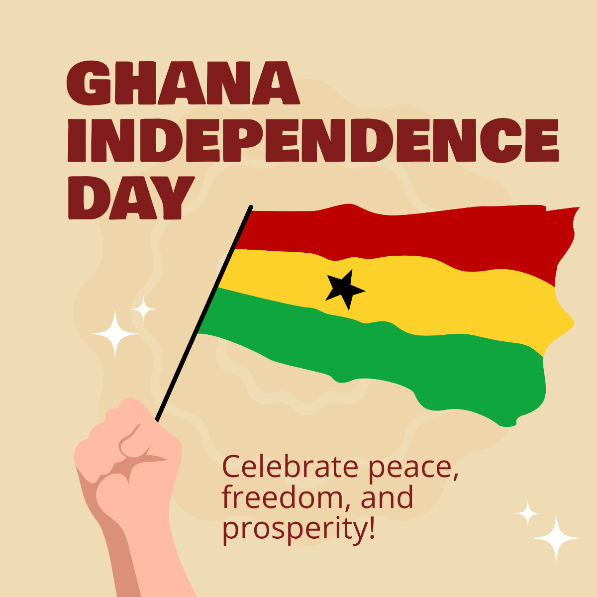 Ghana Independence Day Instagram Post Template