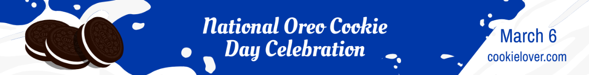 Free National Oreo Cookie Day Website Banner Template