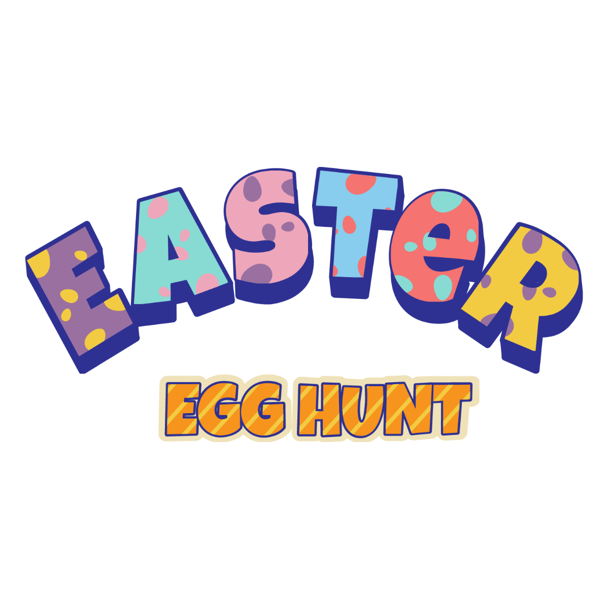 Easter Egg Hunt Text Effect Template