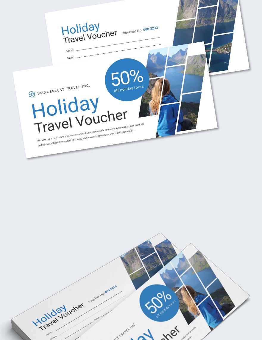 Holiday Travel Voucher Template