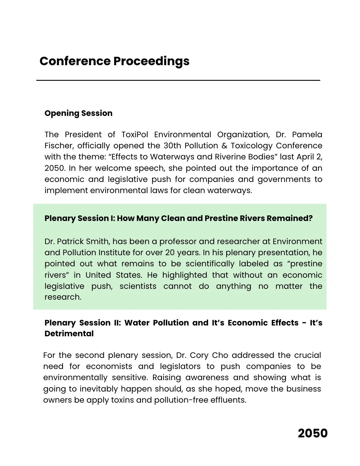 Free Academic Conference Report Template to Edit Online