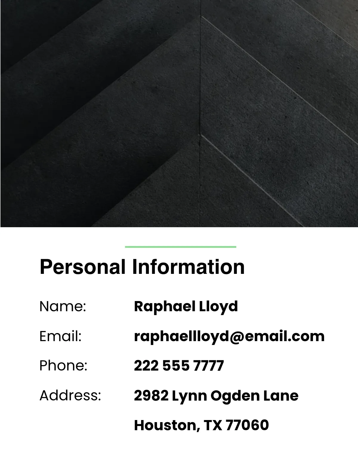 Free Professional Personal Profile Template to Edit Online