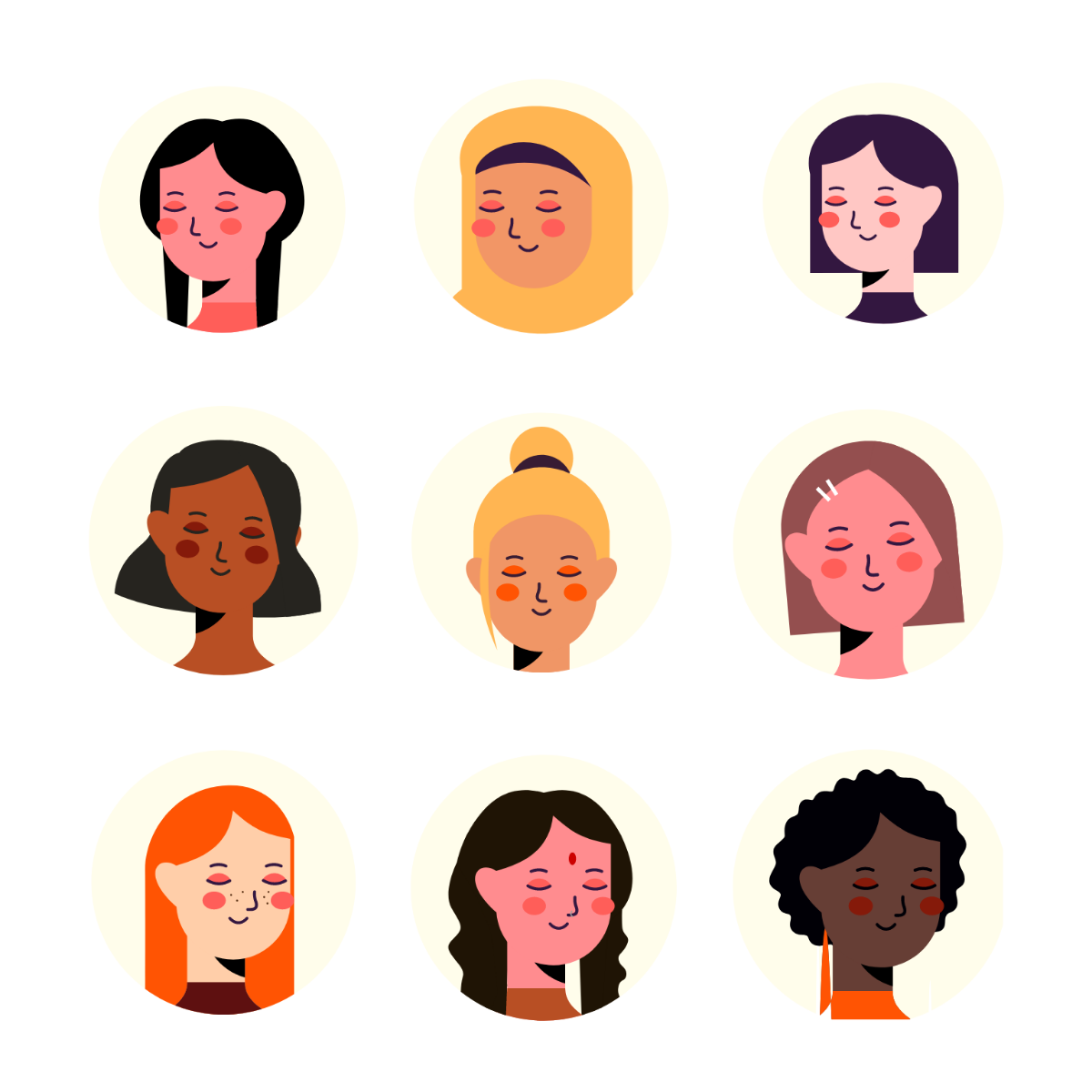 Free Women Icons Template