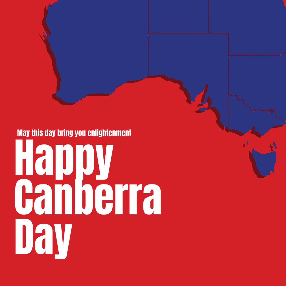 Free Canberra Day Greeting Card Vector Template