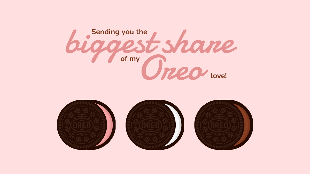 National Oreo Cookie Day Greeting Card Background Template