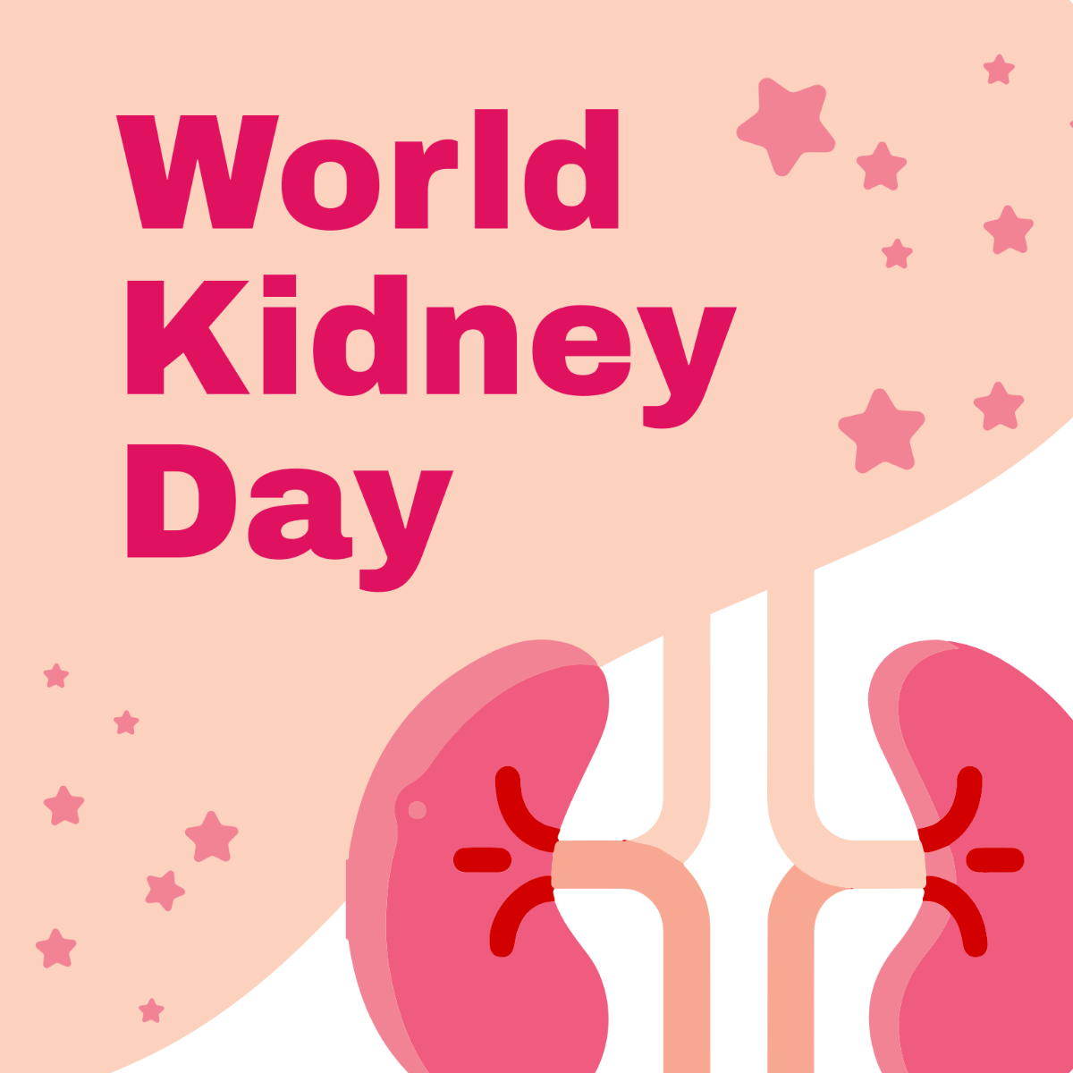 World Kidney Day Celebration Vector Template
