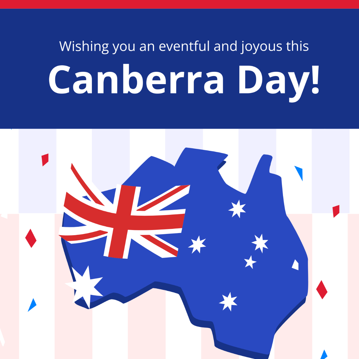 Canberra Day Wishes Vector