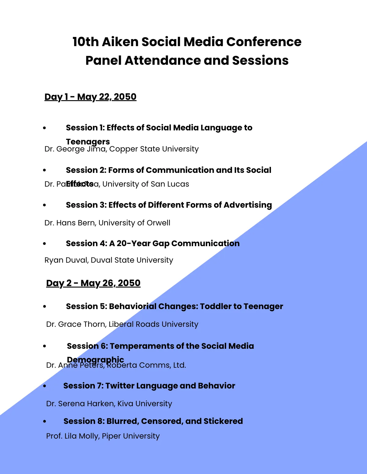 Free Conference Attendance Report Template to Edit Online