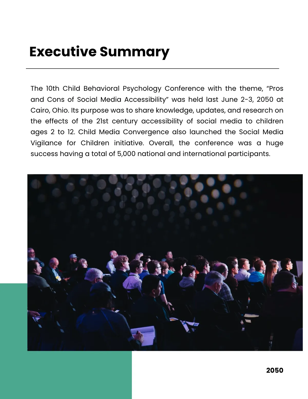 Free After Conference Report Template to Edit Online