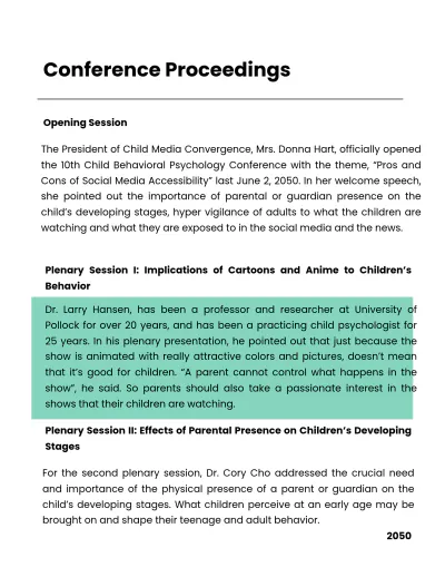 Free After Conference Report Template to Edit Online