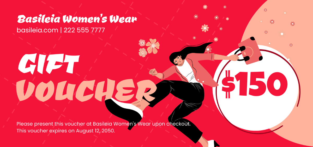 Women's Wear Voucher Template - Edit Online & Download