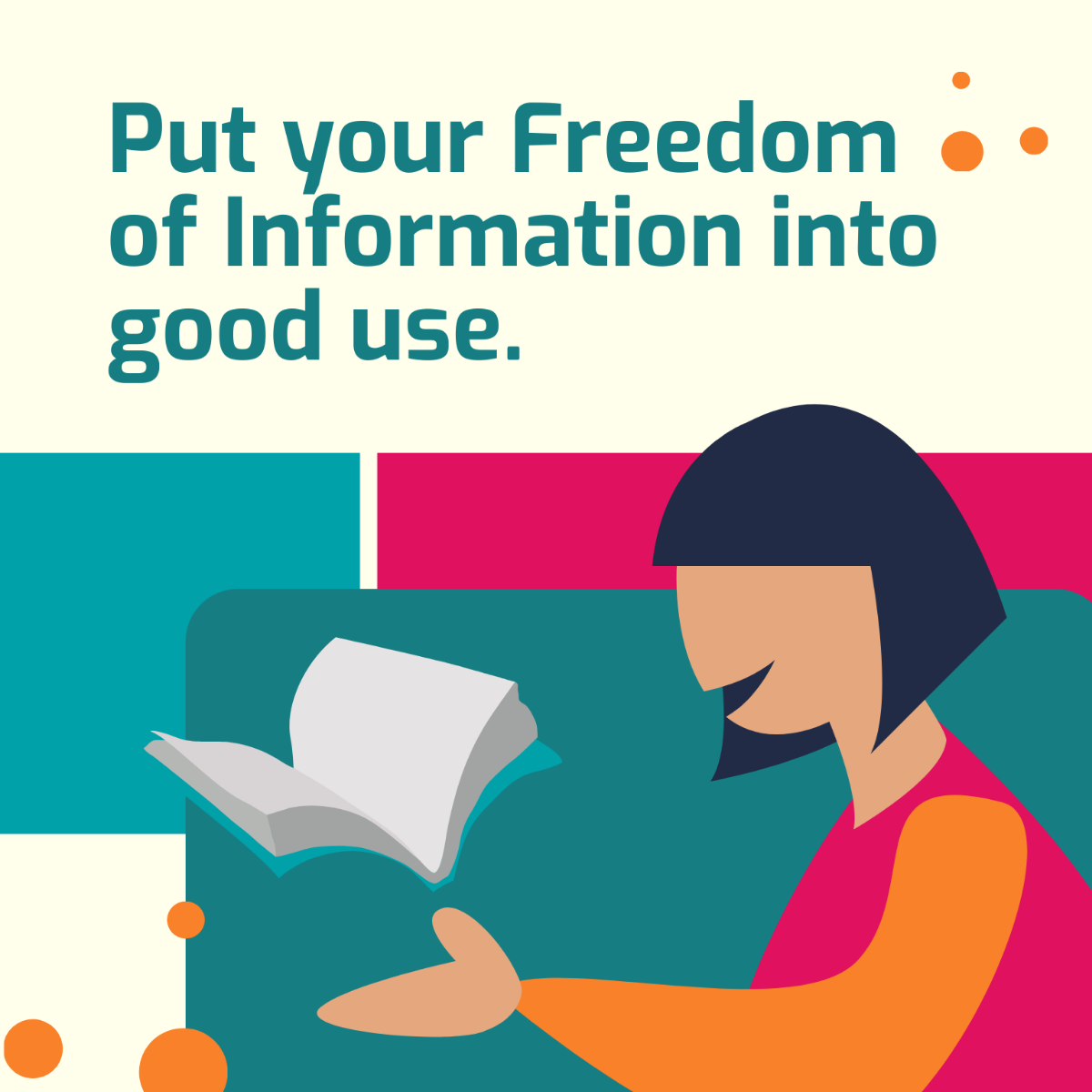 Freedom of Information Day Greeting Card Vector Template