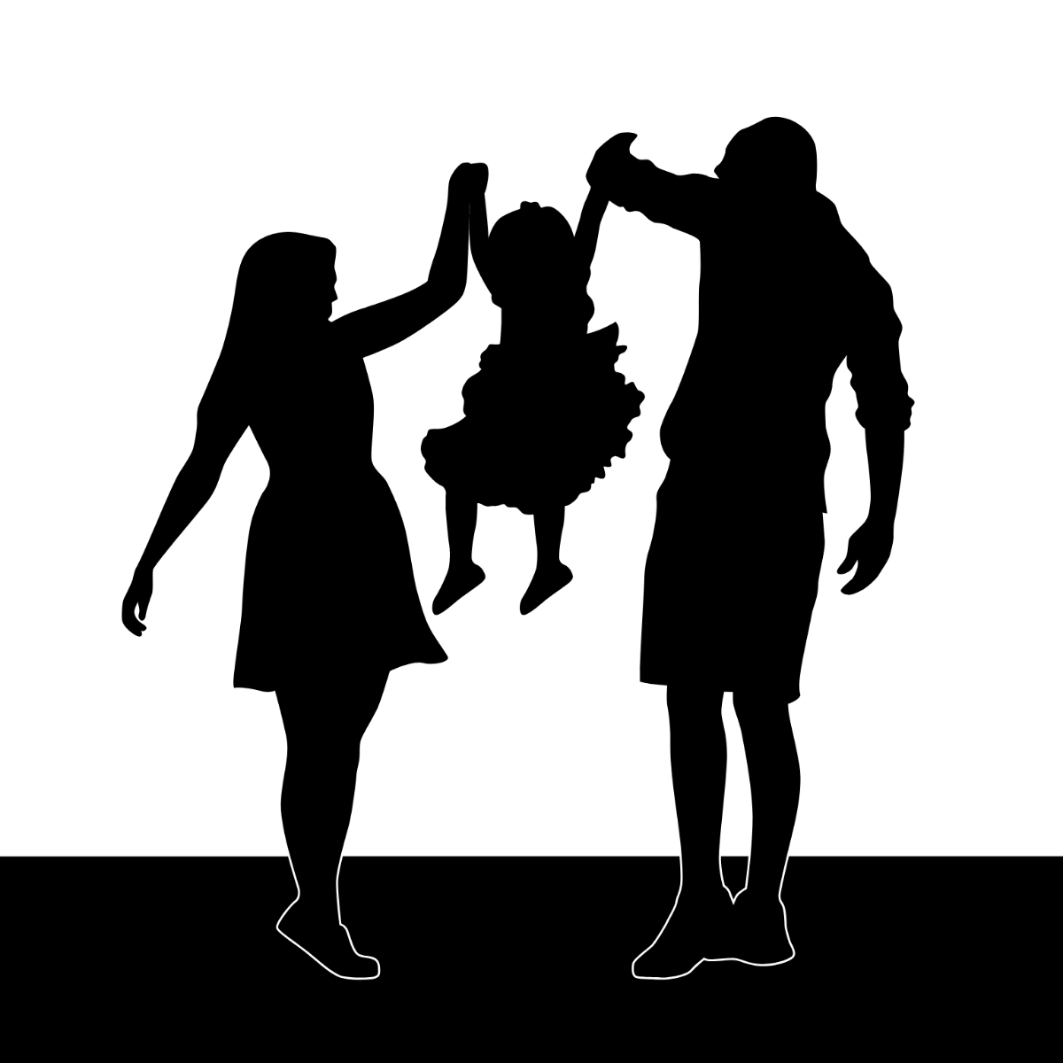 Children Silhouette Template