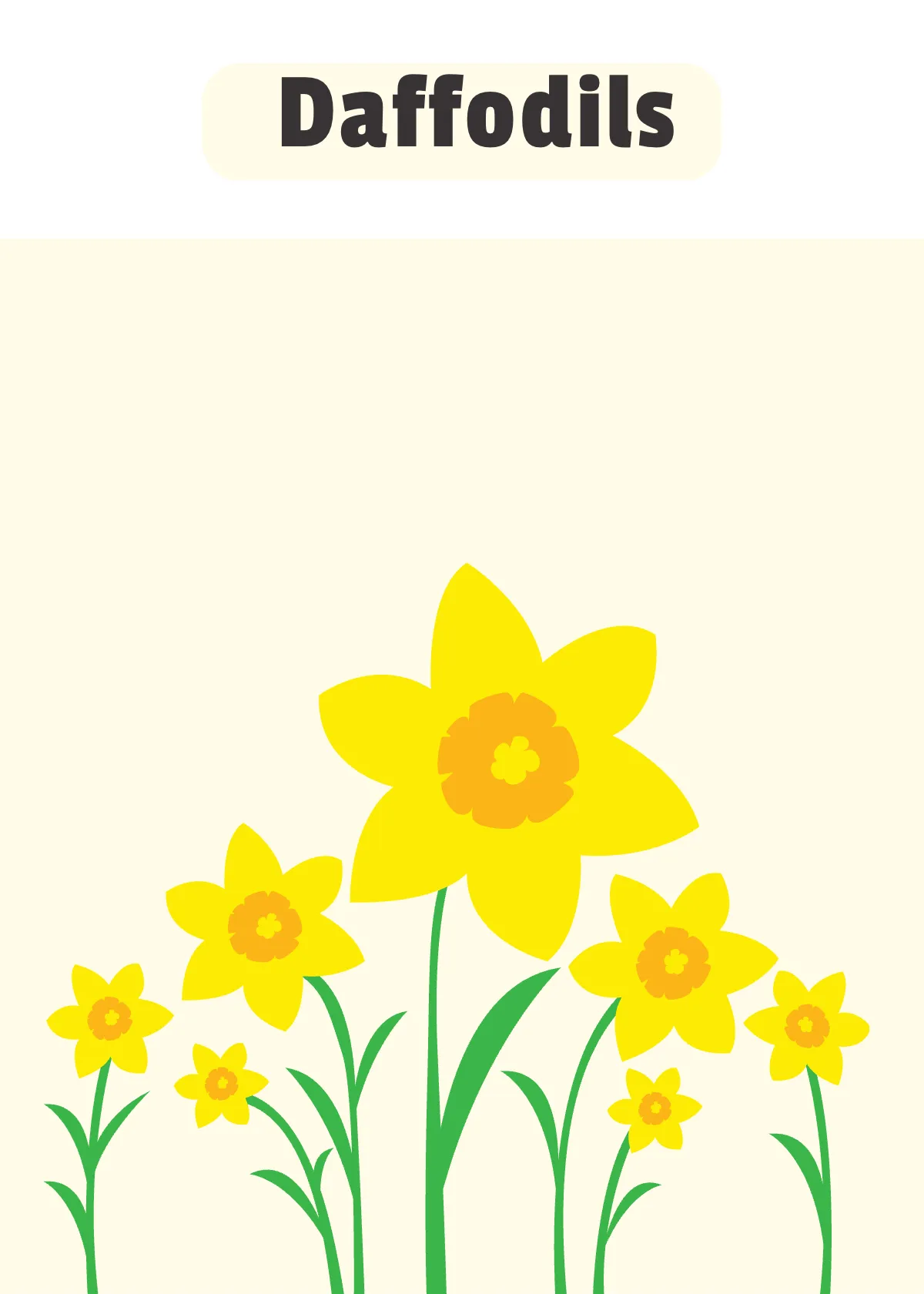 Free Spring Flash Card Template to Edit Online