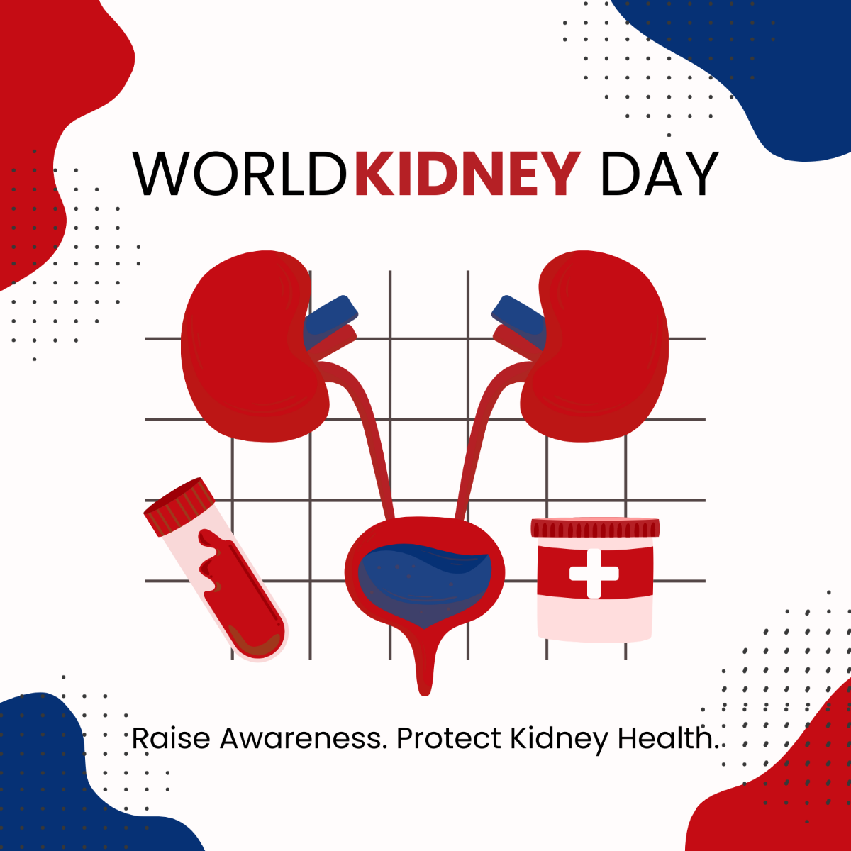Free World Kidney Day Whatsapp Post Template