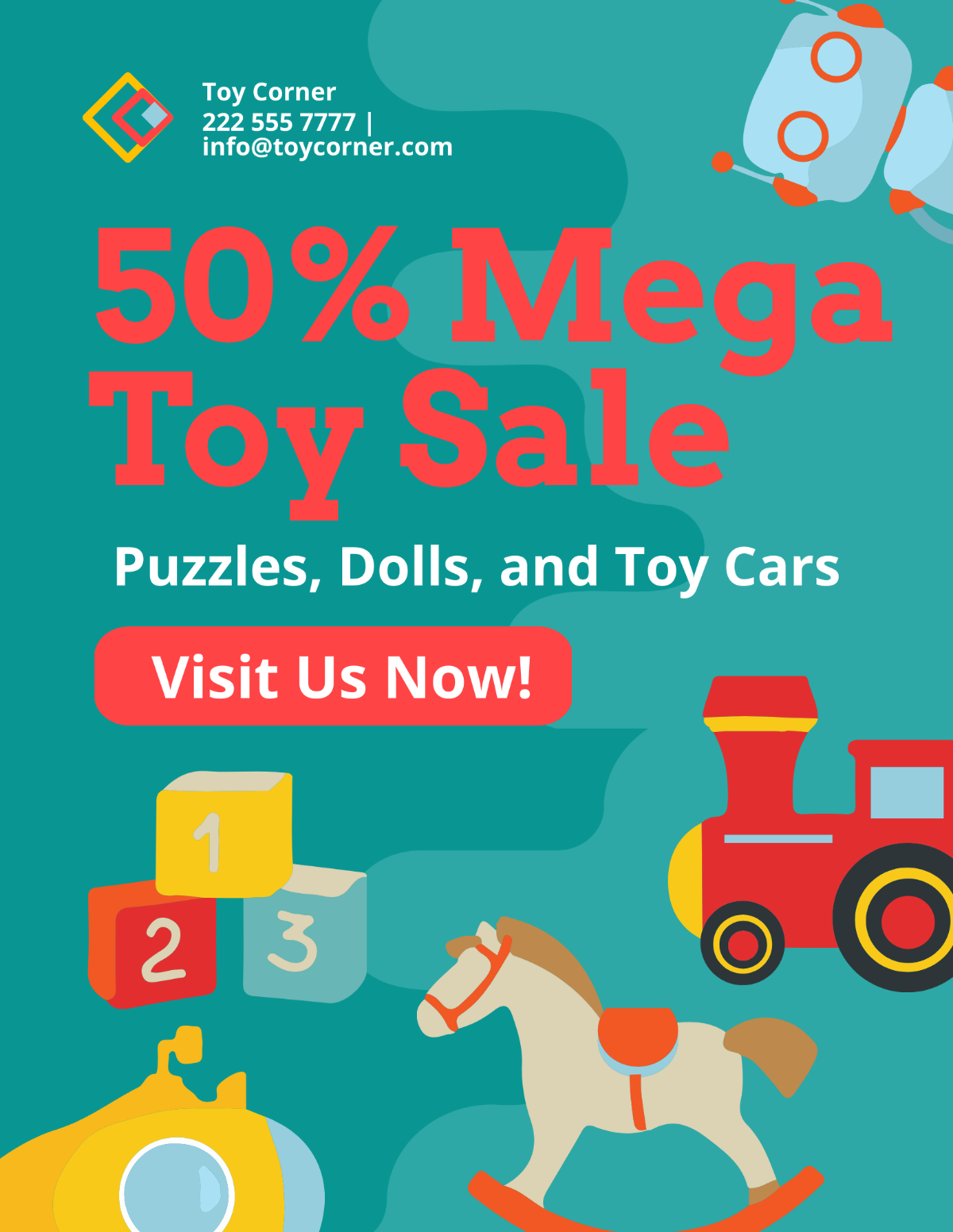 Free Children Toy Store Sale Template