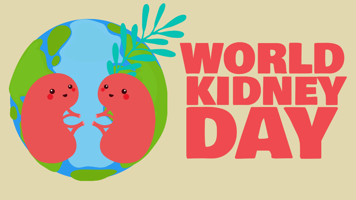 Free World Kidney Day Background Template