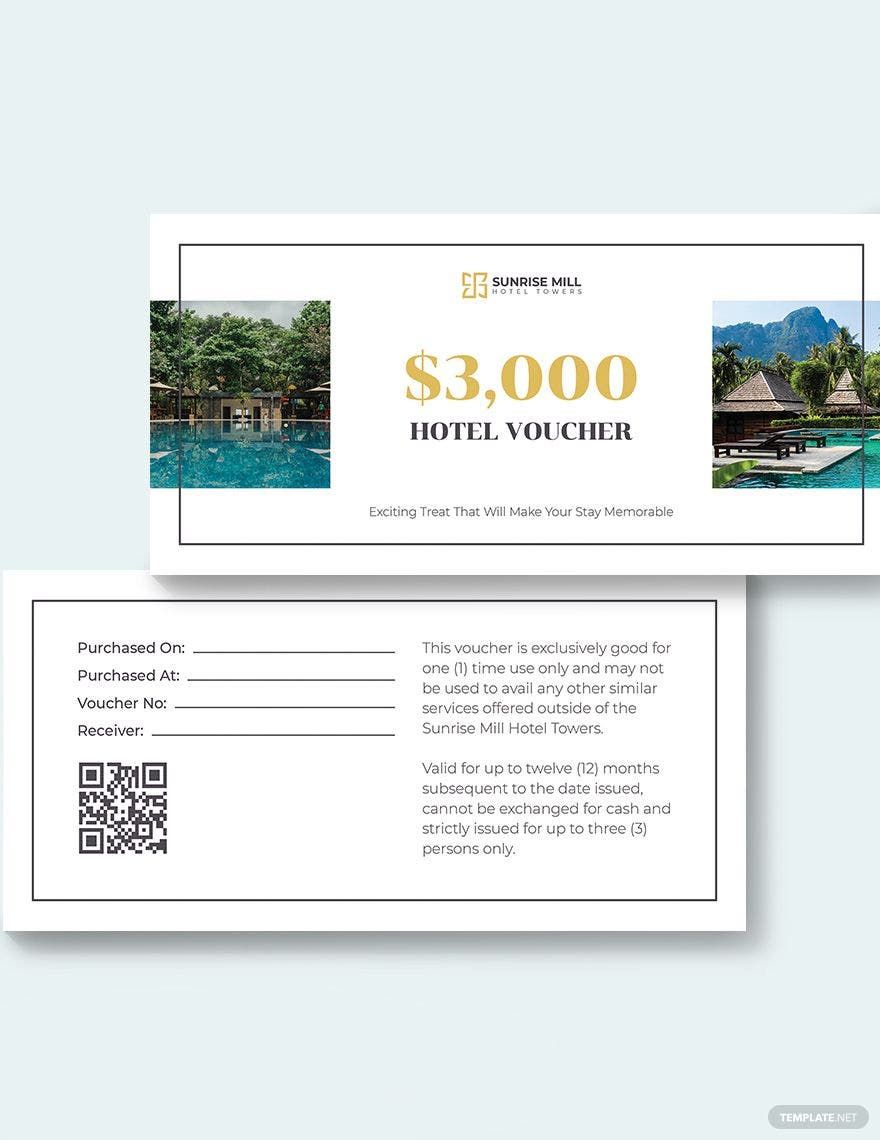 Free Simple Hotel Voucher Template