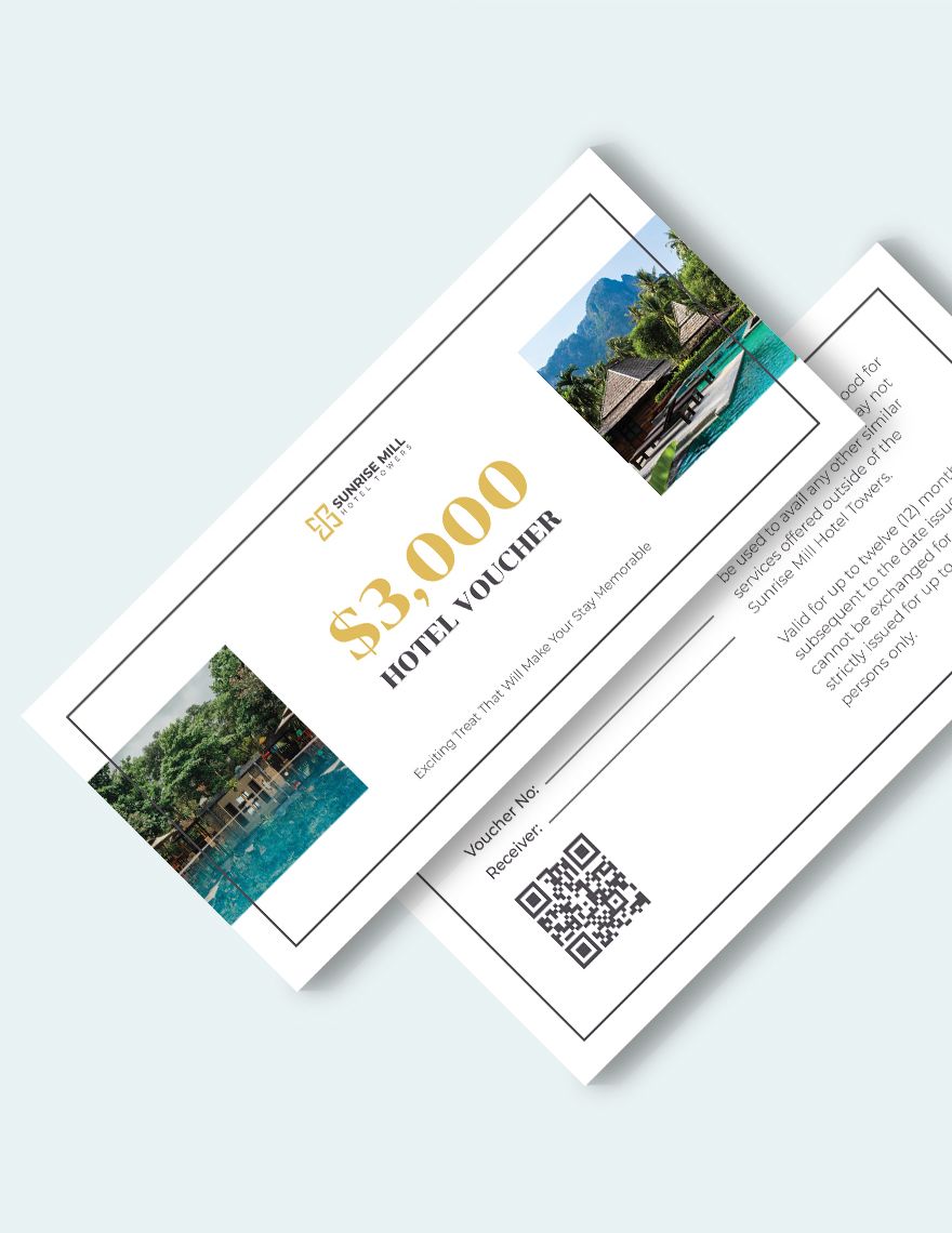 Free Simple Hotel Voucher Template Download In Word Illustrator PSD 