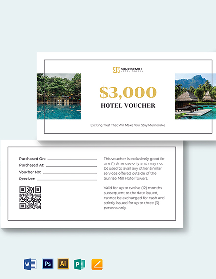 Travel Agent Hotel Voucher Template - Word | PSD | Apple ...