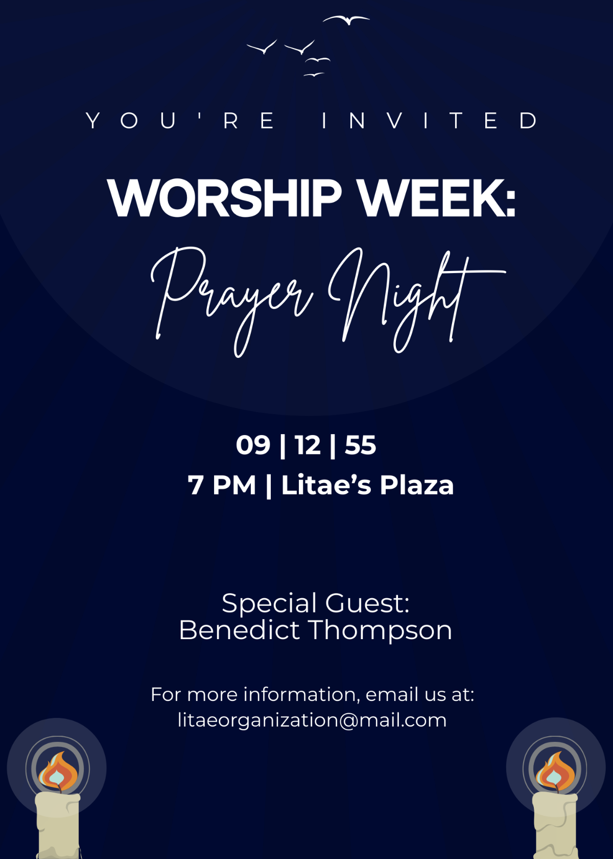 Prayer Worship Invitation Template - Edit Online & Download