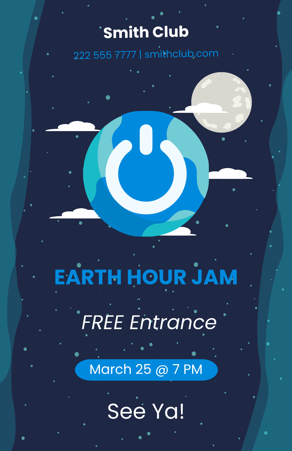 Earth Hour Event Poster Template