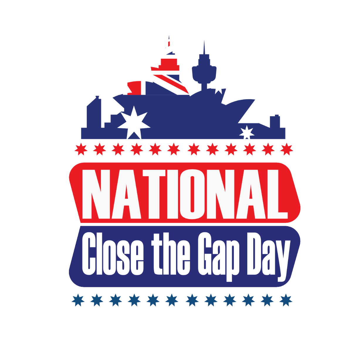 National Close the Gap Day Clipart Vector Template
